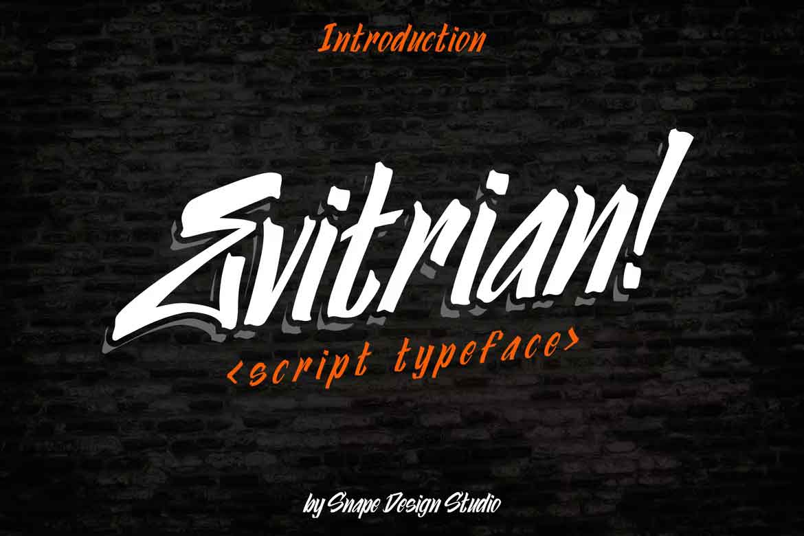 Przykładowa czcionka Evitrian #1