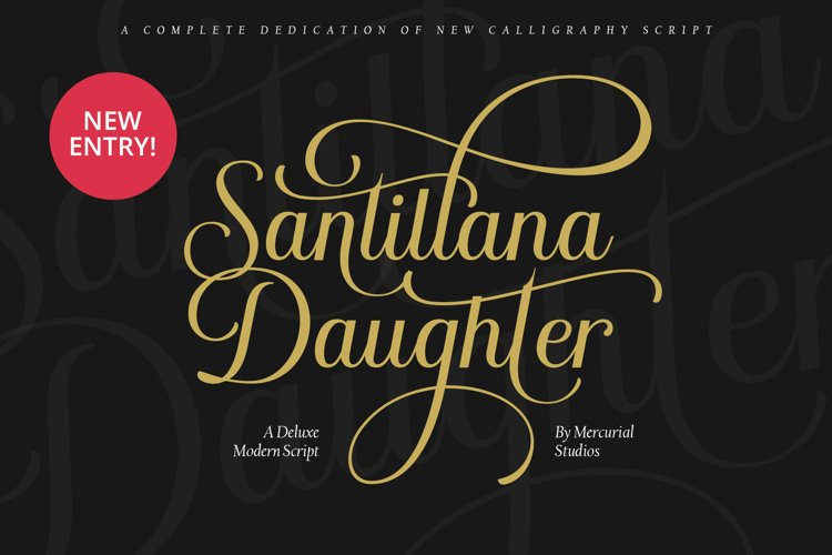 Przykładowa czcionka Santillana Daughter #1