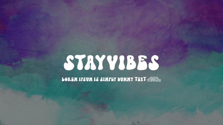 Przykładowa czcionka StayVibes #1