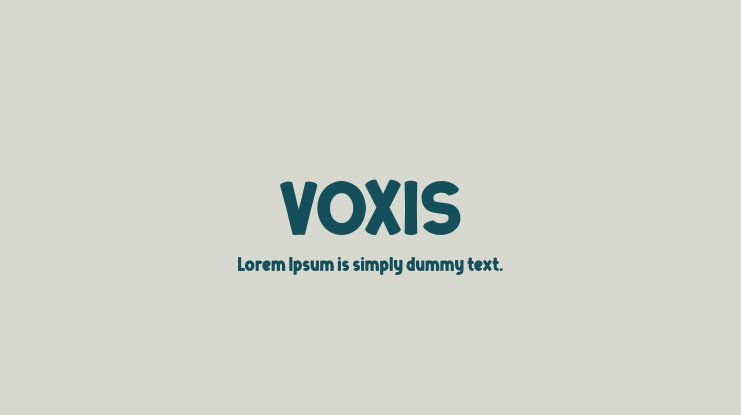 Przykładowa czcionka Voxis #1