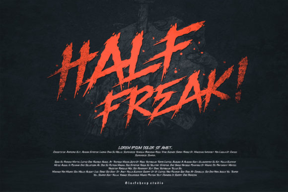Przykładowa czcionka Half Freak #1