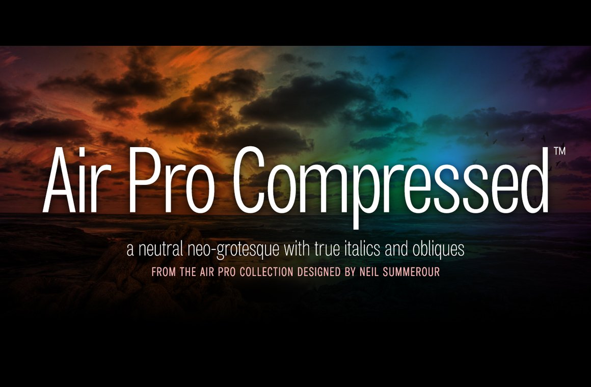 Przykładowa czcionka Air Pro Compressed #1