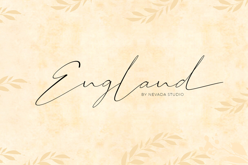 Przykładowa czcionka The England #1