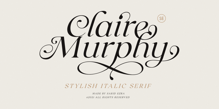 Przykładowa czcionka Claire Murphy #1