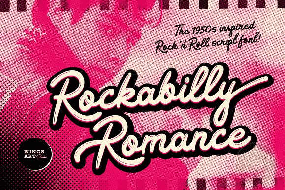Przykładowa czcionka Rockabilly Romance #1