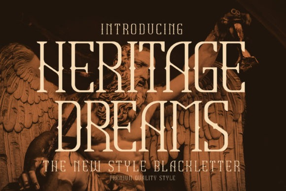 Przykładowa czcionka Heritage Dreams #1