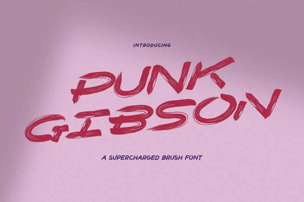 Przykładowa czcionka Punk Gibson #1