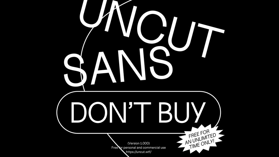 Przykładowa czcionka Uncut Sans #1