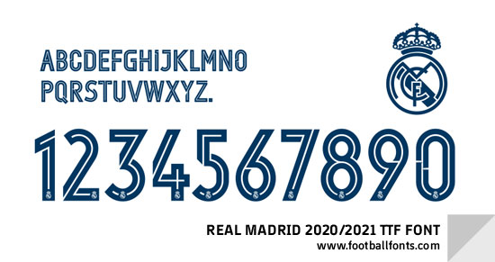 Przykładowa czcionka Real Madrid #1