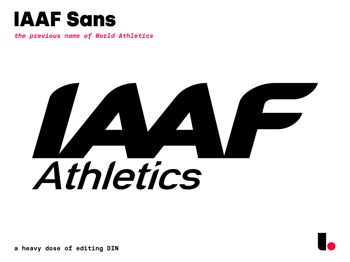 Przykładowa czcionka IAAF Sans #1