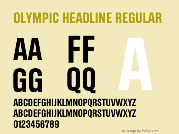 Przykładowa czcionka Olympic Headline #1