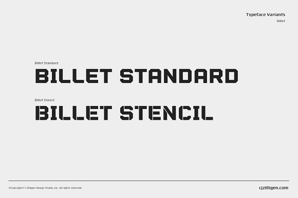 Przykładowa czcionka Billet Standard (The SIAC) #1