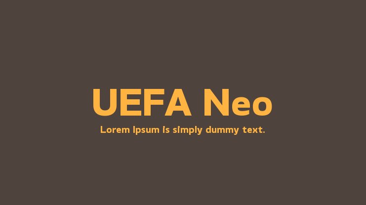 Przykładowa czcionka UEFA Neo #1