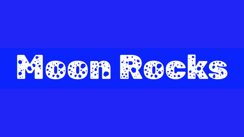 Przykładowa czcionka Rubik Moonrocks #1