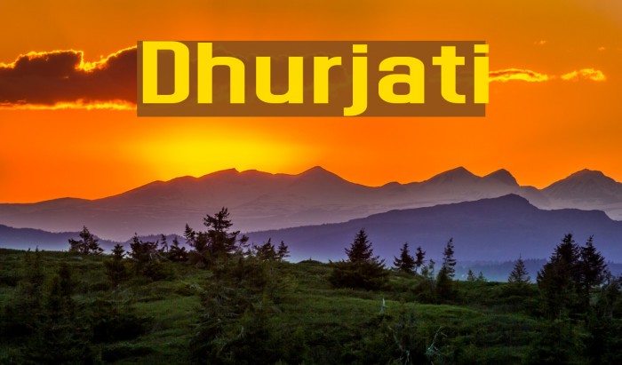 Przykładowa czcionka Dhurjati #1