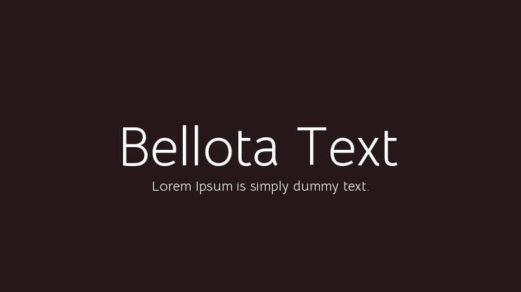 Przykładowa czcionka Bellota Text #1