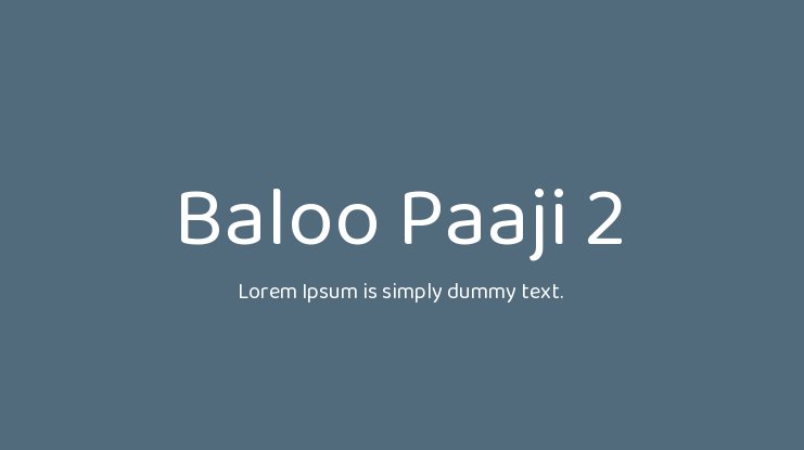 Przykładowa czcionka Baloo Paaji 2 #1