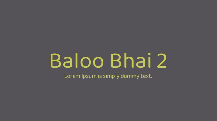 Przykładowa czcionka Baloo Bhai 2 #1