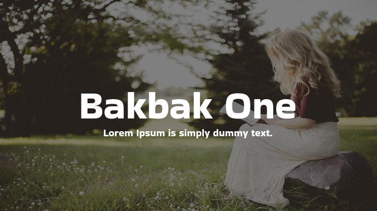 Przykładowa czcionka Bakbak One #1