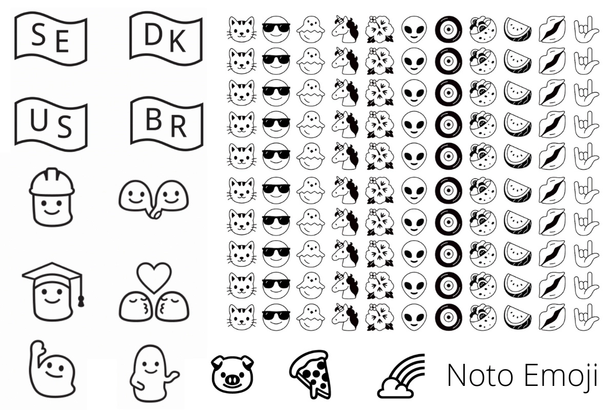 Przykładowa czcionka Noto Emoji #1