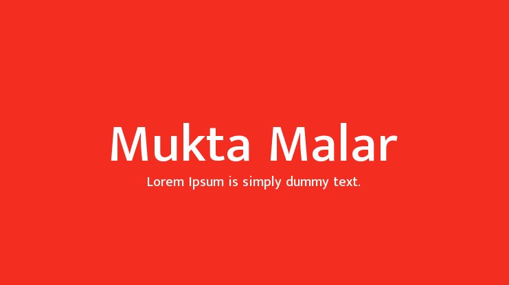Przykładowa czcionka Mukta Malar #1