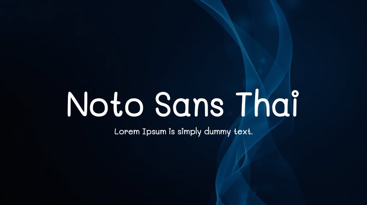 Przykładowa czcionka Noto Sans Thai #1