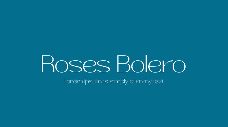 Przykładowa czcionka Roses Bolero #1