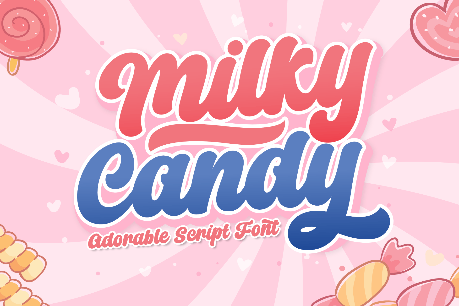 Przykładowa czcionka Milkly Candy #1