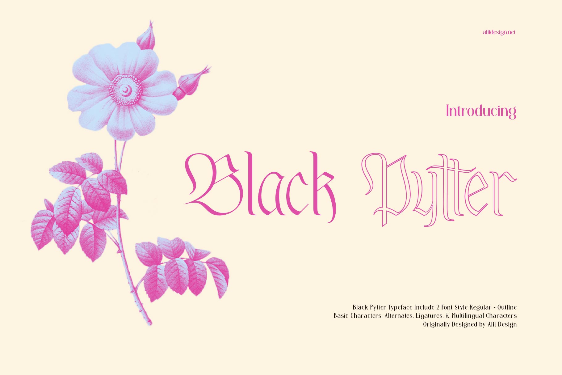 Przykładowa czcionka Black Pytter #1