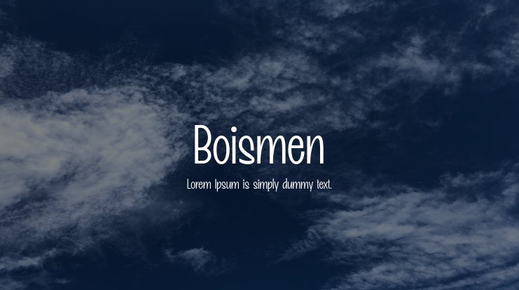 Przykładowa czcionka Boismen #1
