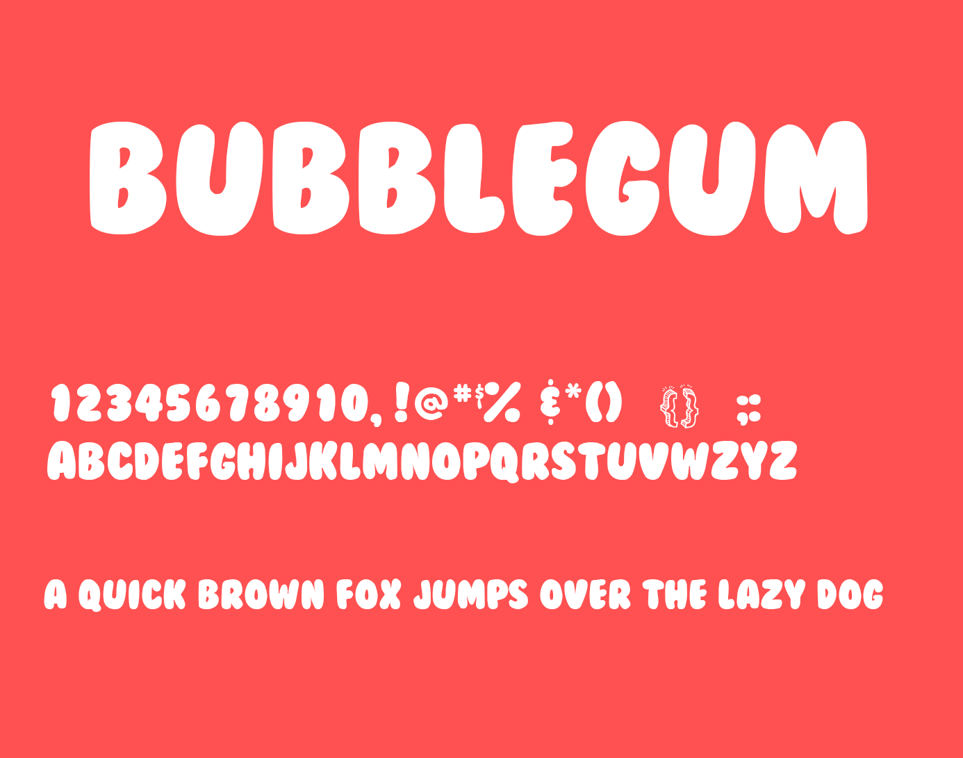 Przykładowa czcionka BubbleGum #1