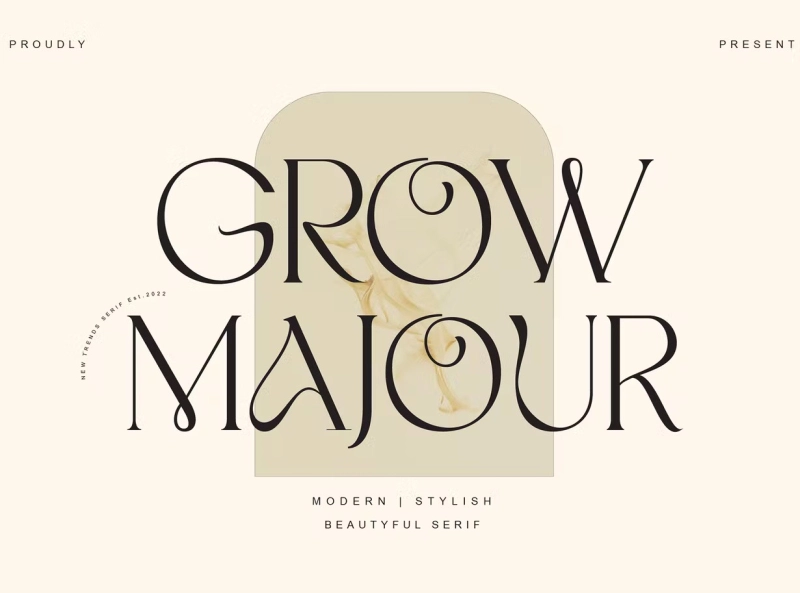 Przykładowa czcionka Grow Majour #1