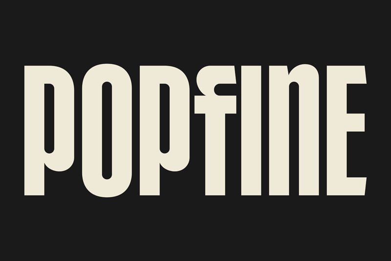 Przykładowa czcionka Popfine #1