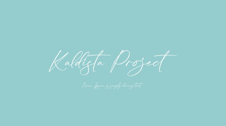 Przykładowa czcionka Kaldista Project #1