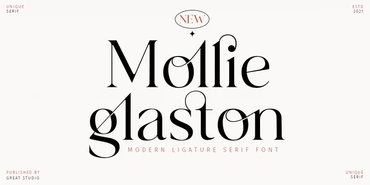 Przykładowa czcionka Mollie Glaston #1