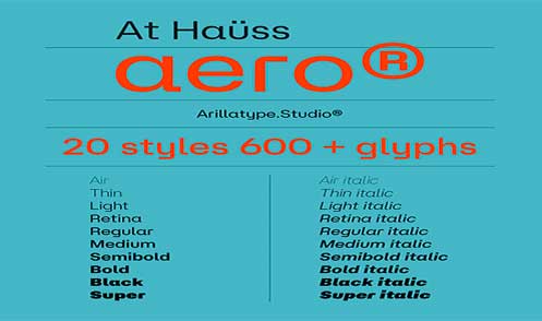 Przykładowa czcionka At Hauss Aero #1