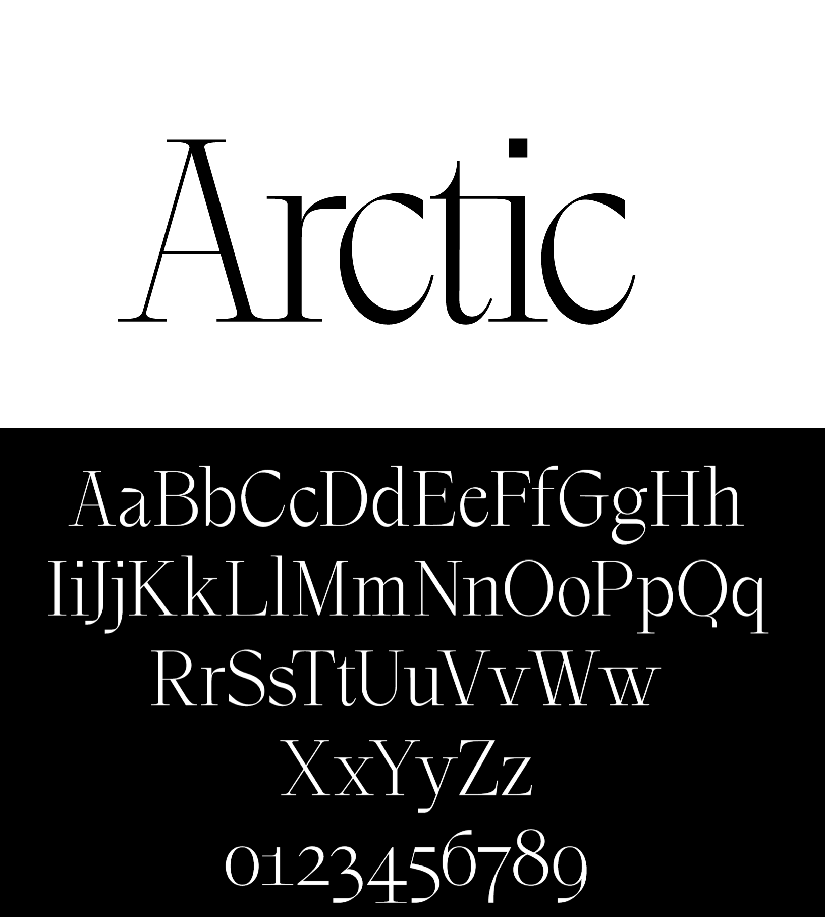 Przykładowa czcionka BL Arctic #1