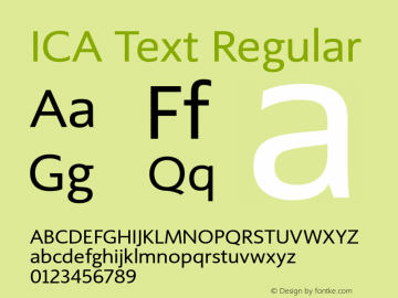 Przykładowa czcionka ICA Text #1