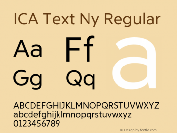 Czcionka ICA Text Ny