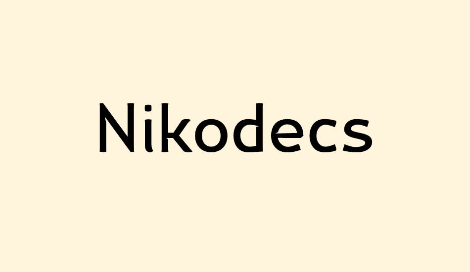 Przykładowa czcionka Nikodecs #1