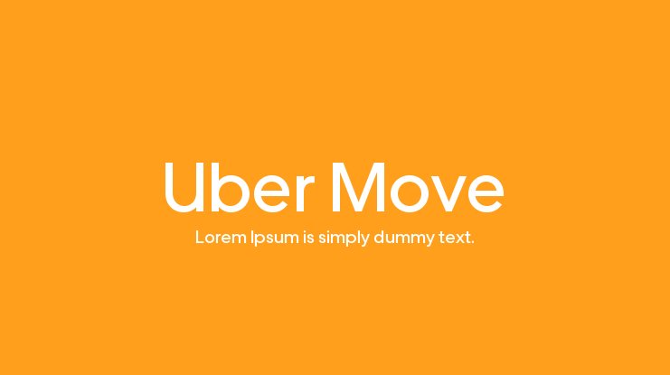 Przykładowa czcionka Uber Move DEV #1