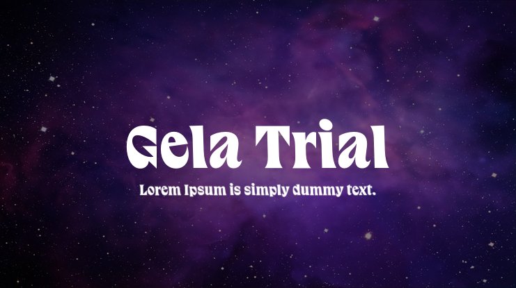 Przykładowa czcionka Gela Trial #1