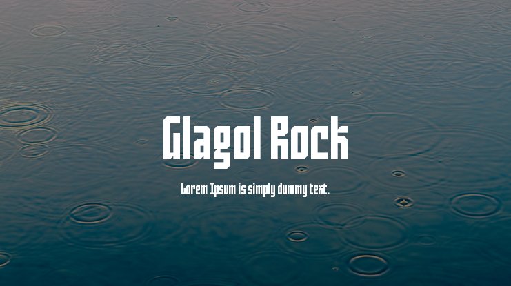 Przykładowa czcionka Glagol Rock #1