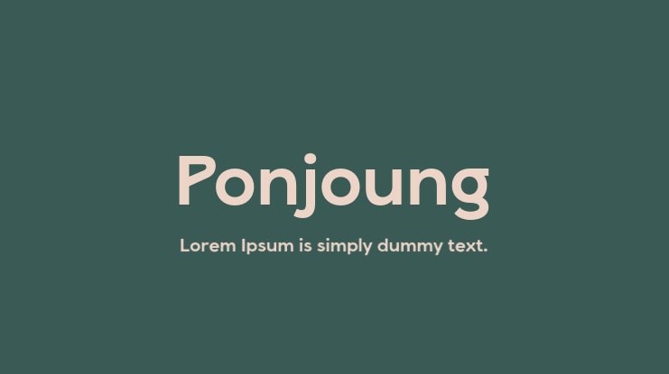 Przykładowa czcionka Ponjoung #1
