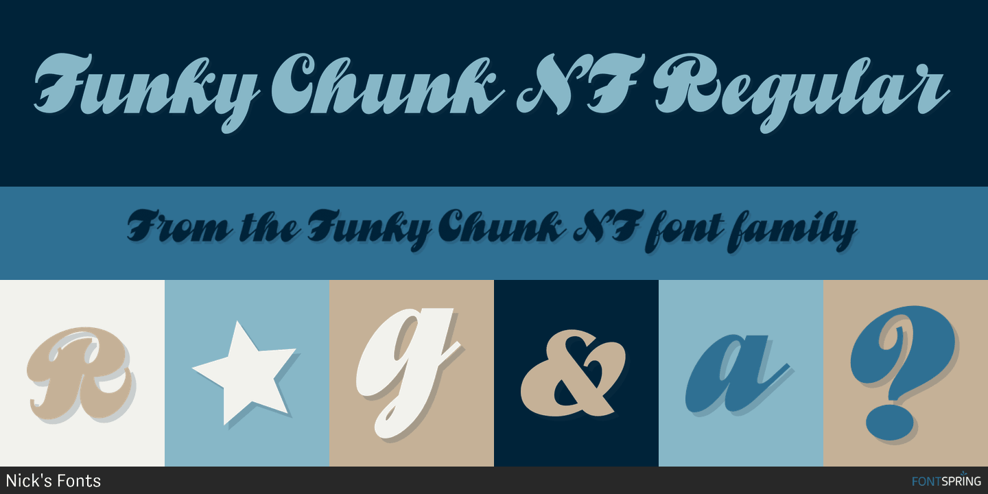 Przykładowa czcionka Funky Chunk NF #1