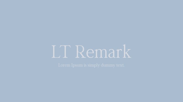 Przykładowa czcionka LT Remark #1