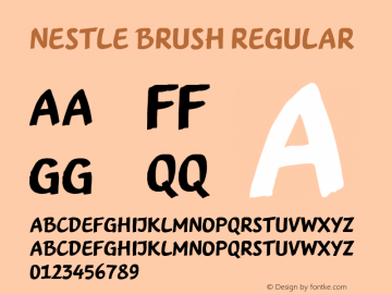 Przykładowa czcionka Nestle Brush #1