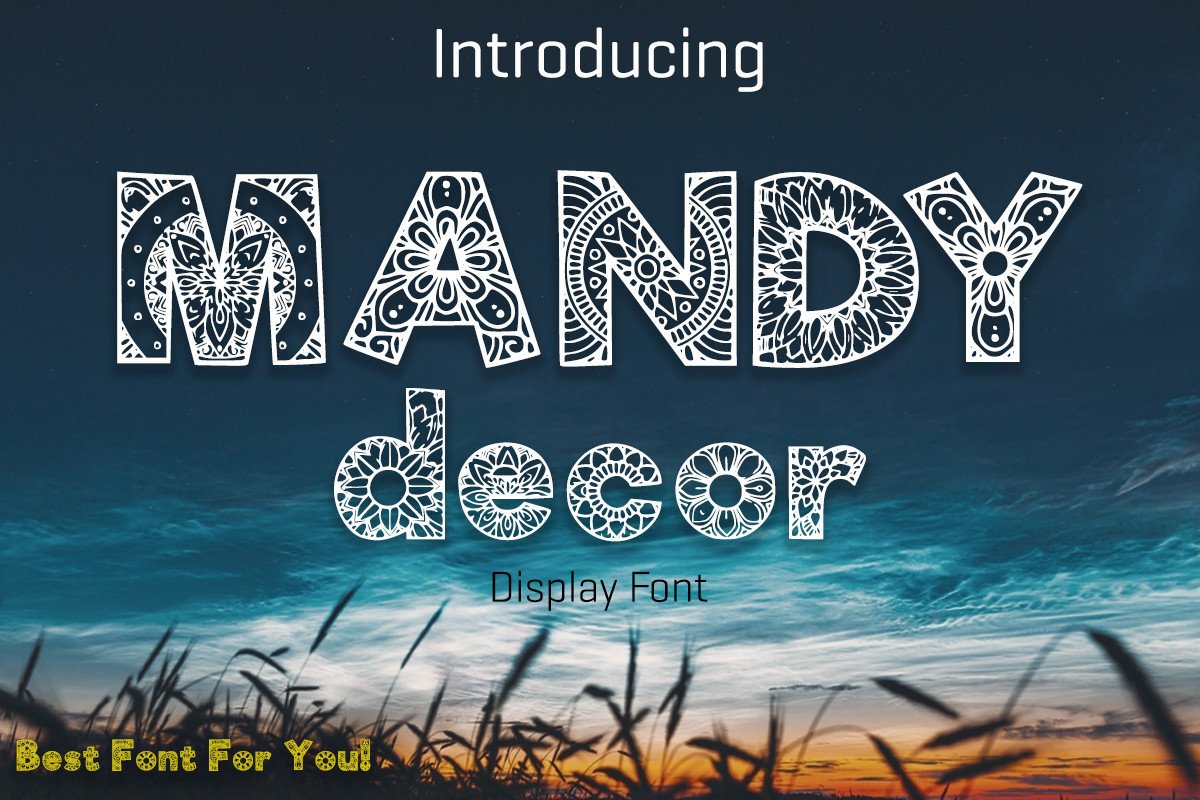 Przykładowa czcionka Mandy Decor #1