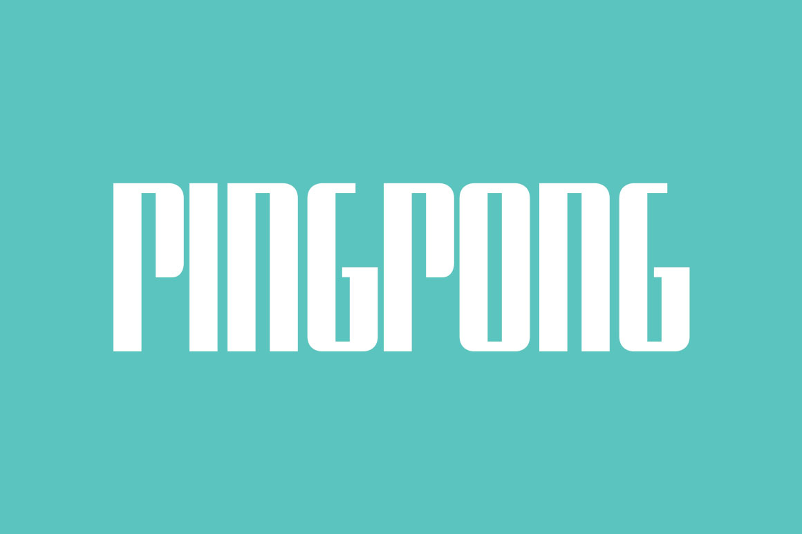 Przykładowa czcionka Ping Pong #1