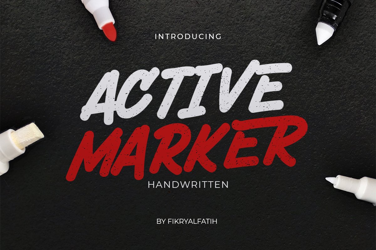 Przykładowa czcionka Active Marker #1